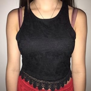 Garage black lace shirt